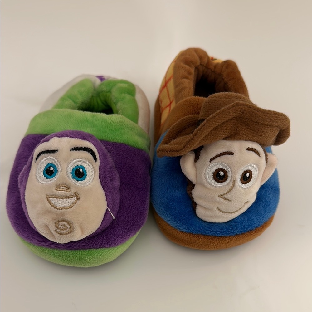 Disney Purple and Green Slippers Plush Comfort